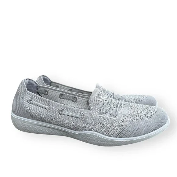 Skechers Newbury St Easily Adored Womens Slip-On Shoes Gray Size 9.5 Memory Foam - Picture 6 of 10